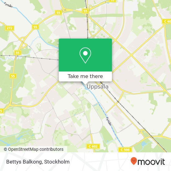 Bettys Balkong, Östra Ågatan 13 SE-753 22 Uppsala karta