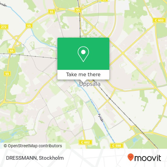 DRESSMANN, Svartbäcksgatan 7 SE-753 20 Uppsala karta