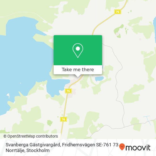 Svanberga Gästgivargård, Fridhemsvägen SE-761 73 Norrtälje karta