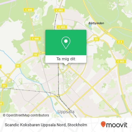Scandic Koksbaren Uppsala Nord, Gamla Uppsalagatan 50 SE-754 25 Uppsala karta