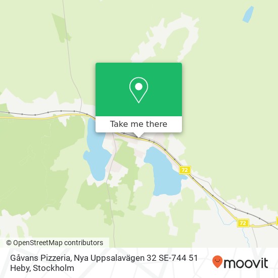 Gåvans Pizzeria, Nya Uppsalavägen 32 SE-744 51 Heby karta