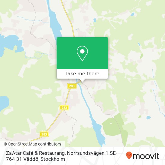 Za'Atar Café & Restaurang, Norrsundsvägen 1 SE-764 31 Väddö karta