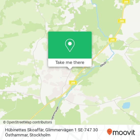 Hübinettes Skoaffär, Glimmervägen 1 SE-747 30 Östhammar karta