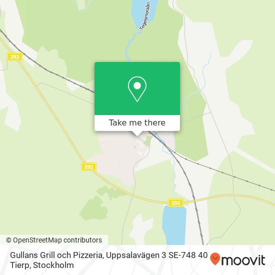 Gullans Grill och Pizzeria, Uppsalavägen 3 SE-748 40 Tierp karta