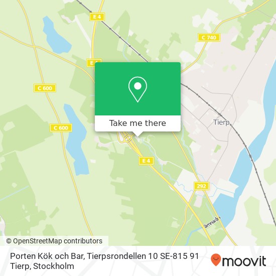 Porten Kök och Bar, Tierpsrondellen 10 SE-815 91 Tierp karta