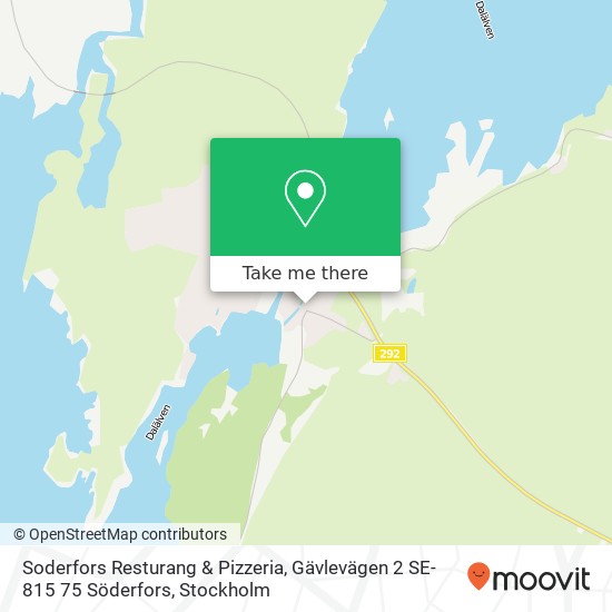 Soderfors Resturang & Pizzeria, Gävlevägen 2 SE-815 75 Söderfors karta