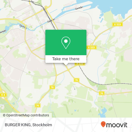 BURGER KING, Södra Kungsvägen SE-802 57 Gävle karta