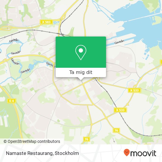 Namaste Restaurang, Södra Kungsgatan 40 SE-802 52 Gävle karta