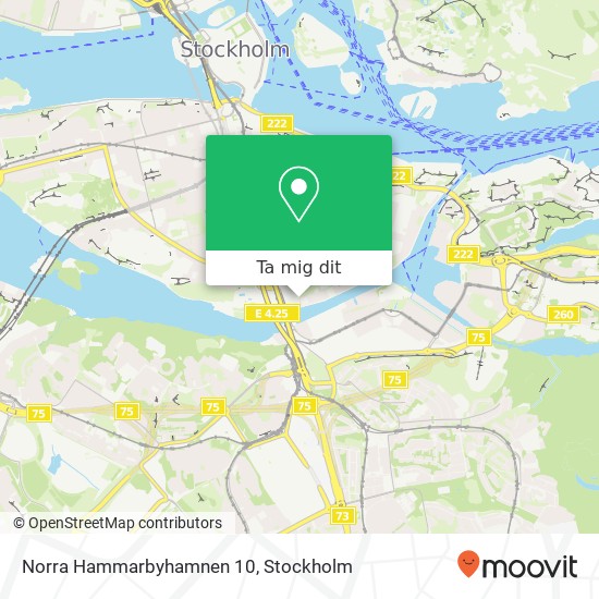 Norra Hammarbyhamnen 10 karta