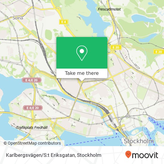 Karlbergsvägen/S:t Eriksgatan karta