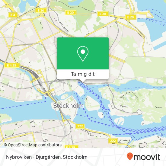 Nybroviken - Djurgården karta