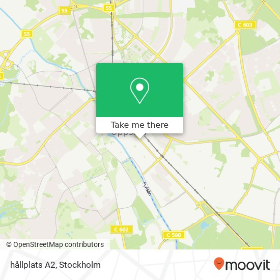 hållplats A2 karta