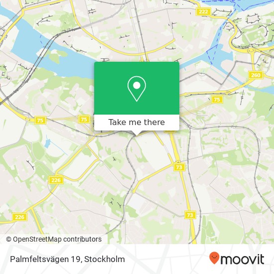 Palmfeltsvägen 19 karta