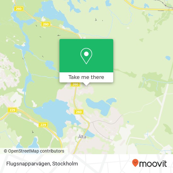 Flugsnapparvägen karta