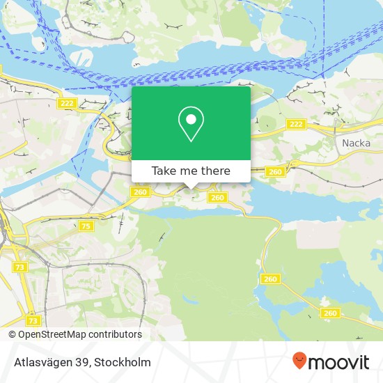 Atlasvägen 39 karta