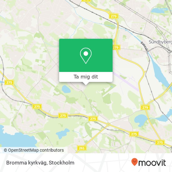 Bromma kyrkväg karta