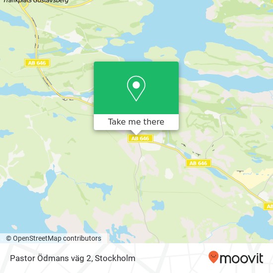 Pastor Ödmans väg 2 karta