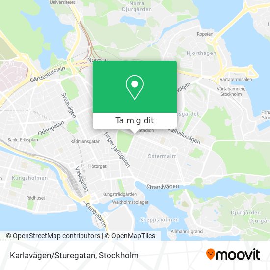 Karlavägen/Sturegatan karta