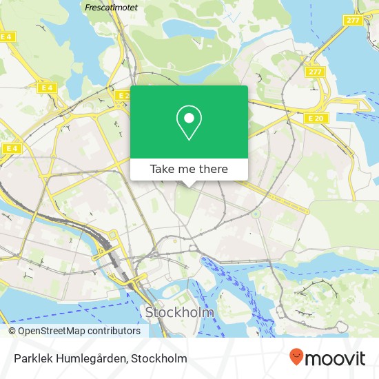 Parklek Humlegården karta