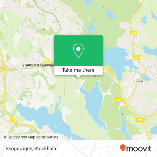 Skogsvägen karta