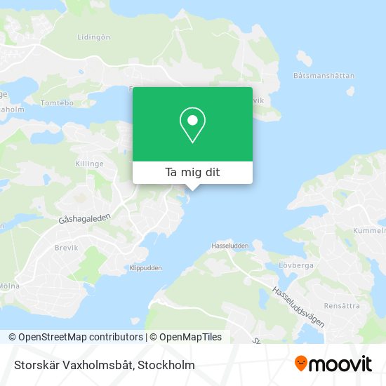 Storskär Vaxholmsbåt karta