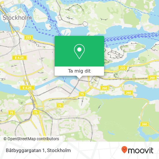 Båtbyggargatan 1 karta