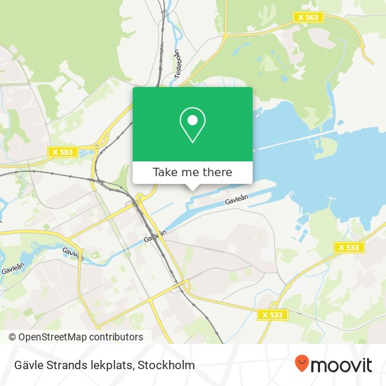 Gävle Strands lekplats karta