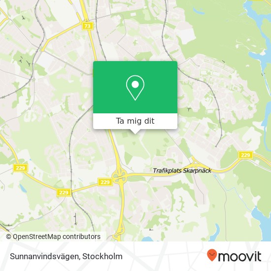 Sunnanvindsvägen karta