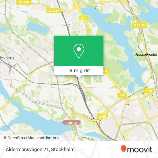 Åldermansvägen 21 karta