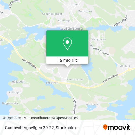 Gustavsbergsvägen 20-22 karta