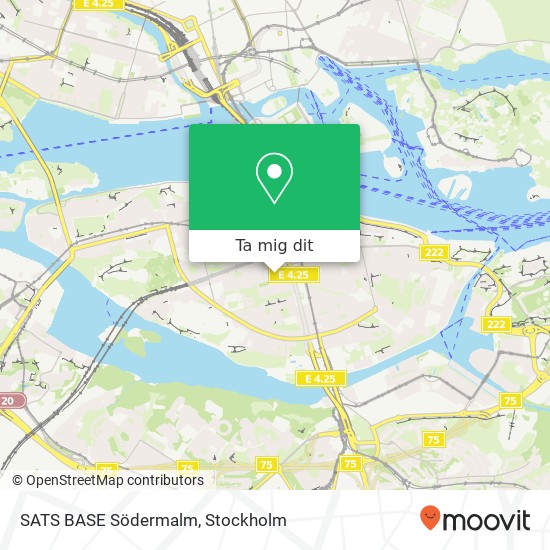 SATS BASE Södermalm karta