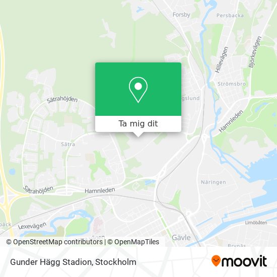 Gunder Hägg Stadion karta