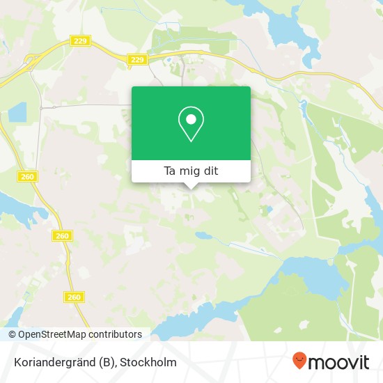 Koriandergränd (B) karta