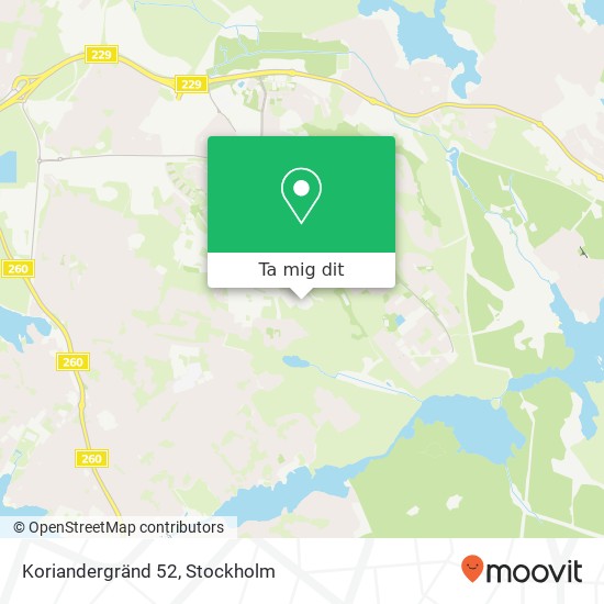 Koriandergränd 52 karta