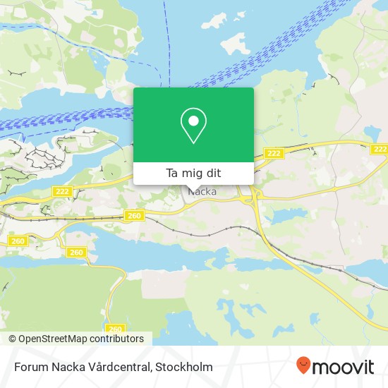 Forum Nacka Vårdcentral karta