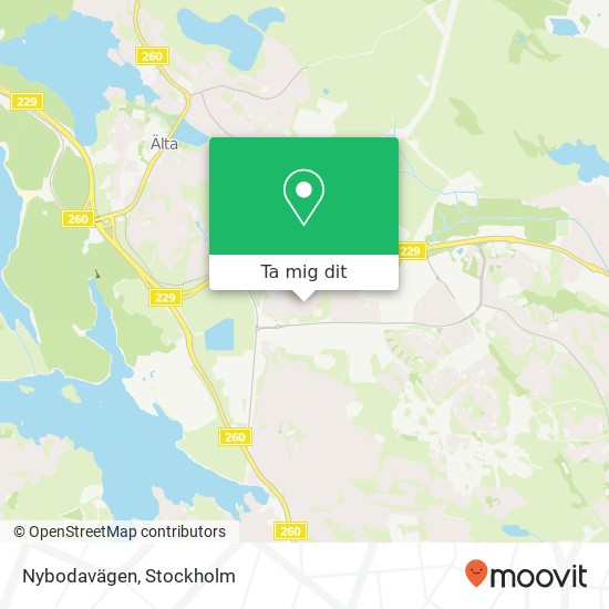 Nybodavägen karta