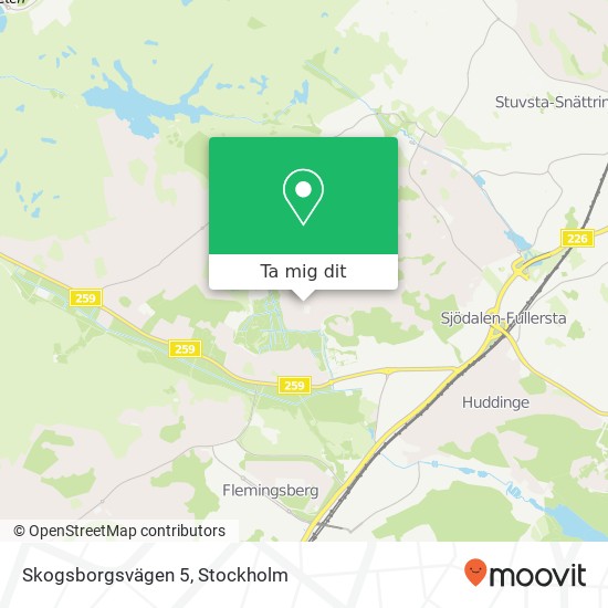 Skogsborgsvägen 5 karta