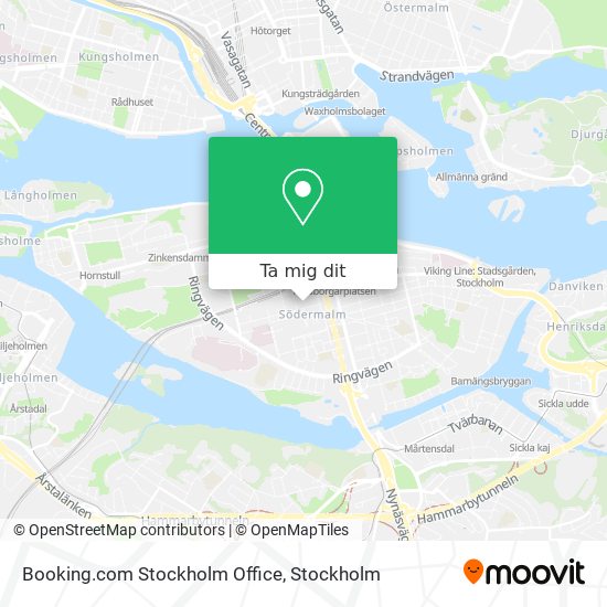 Booking.com Stockholm Office karta