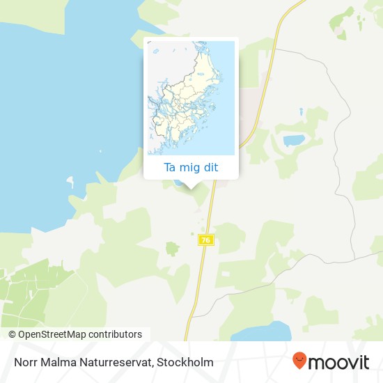 Norr Malma Naturreservat karta