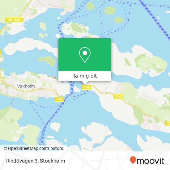 Rindövägen 3 karta