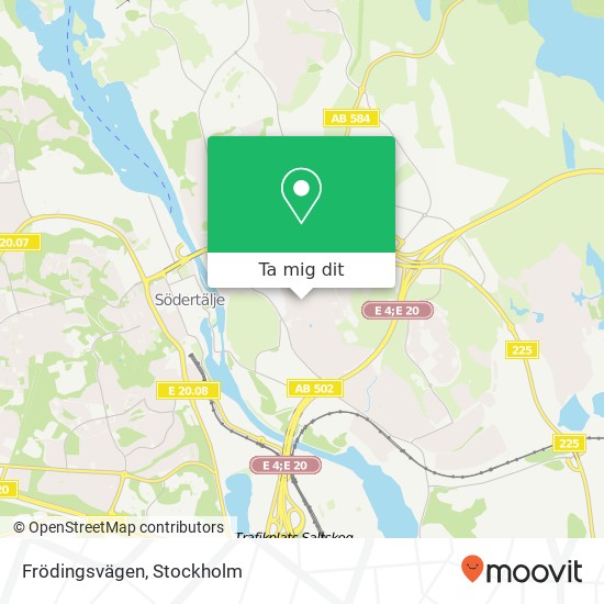 Frödingsvägen karta