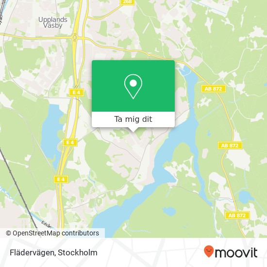 Flädervägen karta