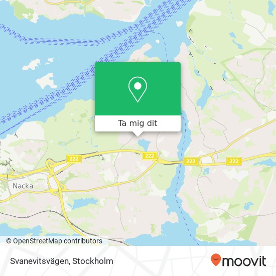 Svanevitsvägen karta