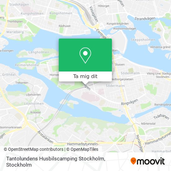 Tantolundens Husbilscamping Stockholm karta