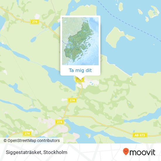 Siggestaträsket karta