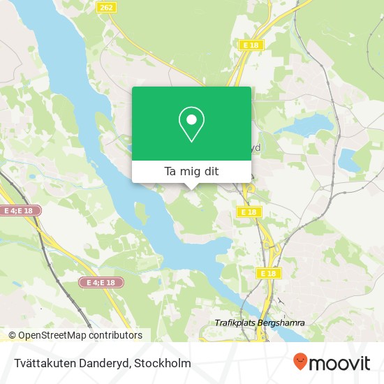 Tvättakuten Danderyd karta