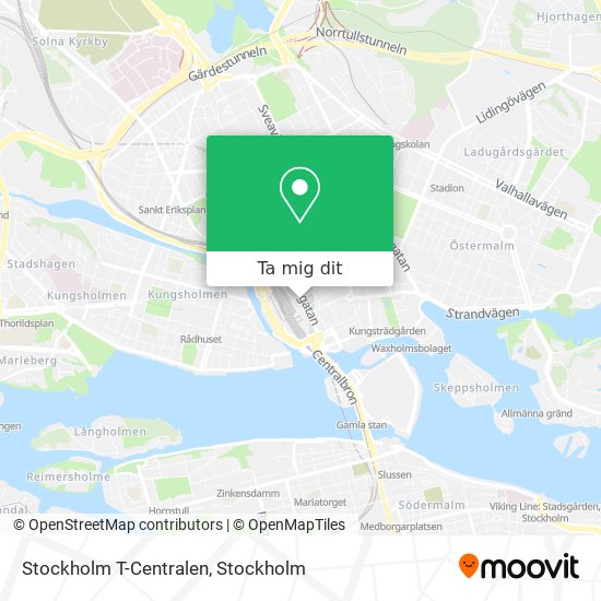 Stockholm T-Centralen karta