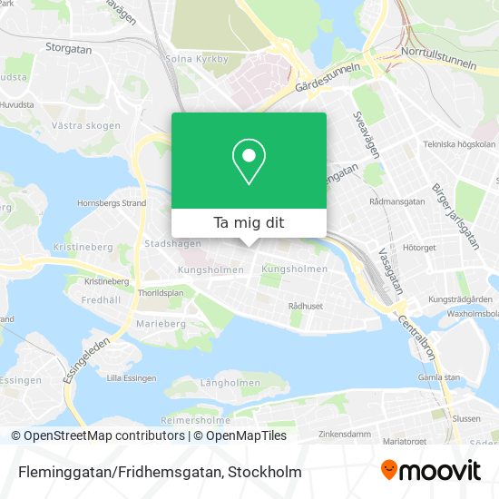 Fleminggatan/Fridhemsgatan karta