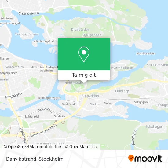 Danvikstrand karta