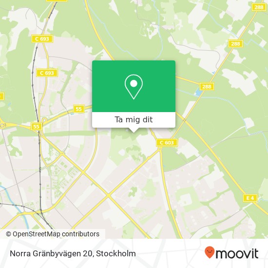 Norra Gränbyvägen 20 karta